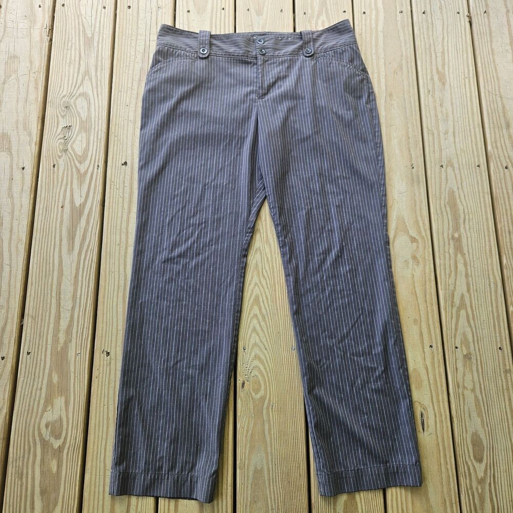 Old Navy Stretch Low Waist Gray Pinstripe Dress Pants - Size 14